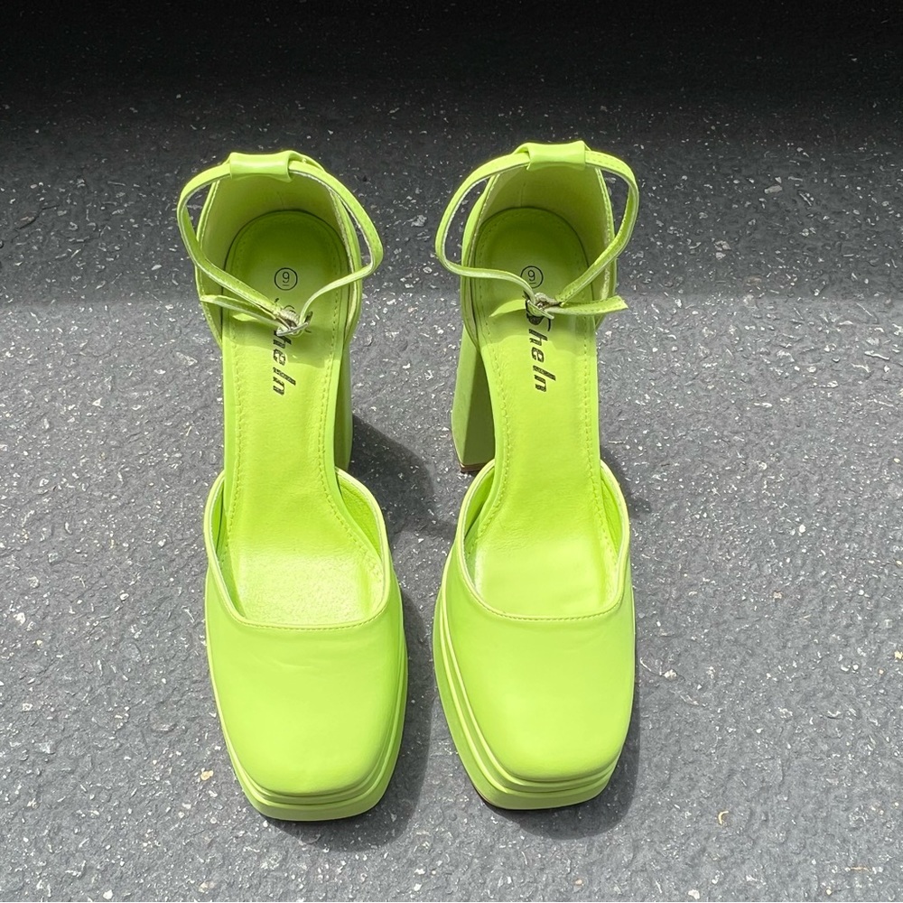 Shein Lime Green Platform Pump - image 4